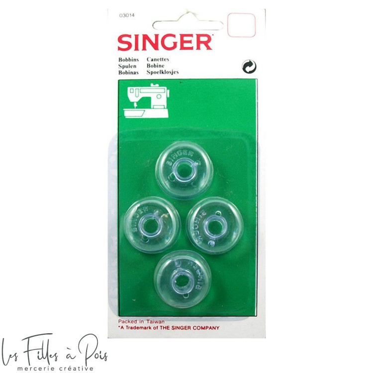 Lot de 4 Canettes Singer ® 03014 Singer ® - Machines à coudre, à broder et à surjeter - 1