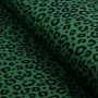 Tissu jersey motif léopard collection "Contrastes" - Vert et noir - Les Filles à Pois ® - Oeko-Tex ®  - 1
