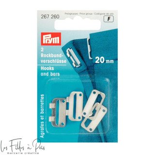 Pinzas planas para faldas y pantalones - 20mm - Plata - Prym ® - 267260 Prym ® - Mercerie - 1