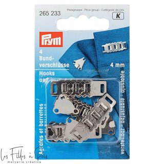 Pinzas planas para faldas y pantalones - 4mm - Plata - Prym ® - 265233 Prym ® - Mercerie - 1