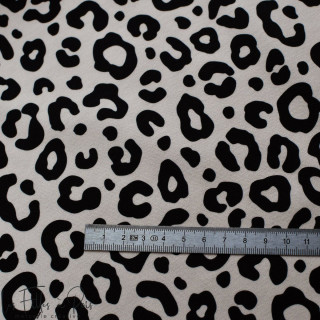 Rizo estampado leopardo "Contrastes" - Rosa empolvado y negro - Les Filles à Pois Les Filles à Pois - Design ® - Mercerie et Tis