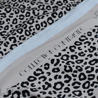 Rizo estampado leopardo "Contrastes" - Rosa empolvado y negro - Les Filles à Pois Les Filles à Pois - Design ® - Mercerie et Tis