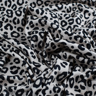 Rizo estampado leopardo "Contrastes" - Rosa empolvado y negro - Les Filles à Pois Les Filles à Pois - Design ® - Mercerie et Tis