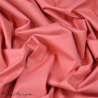 Coupon de tissu popeline de coton uni - Corail - 200cm Autres marques - Tissus et mercerie - 44