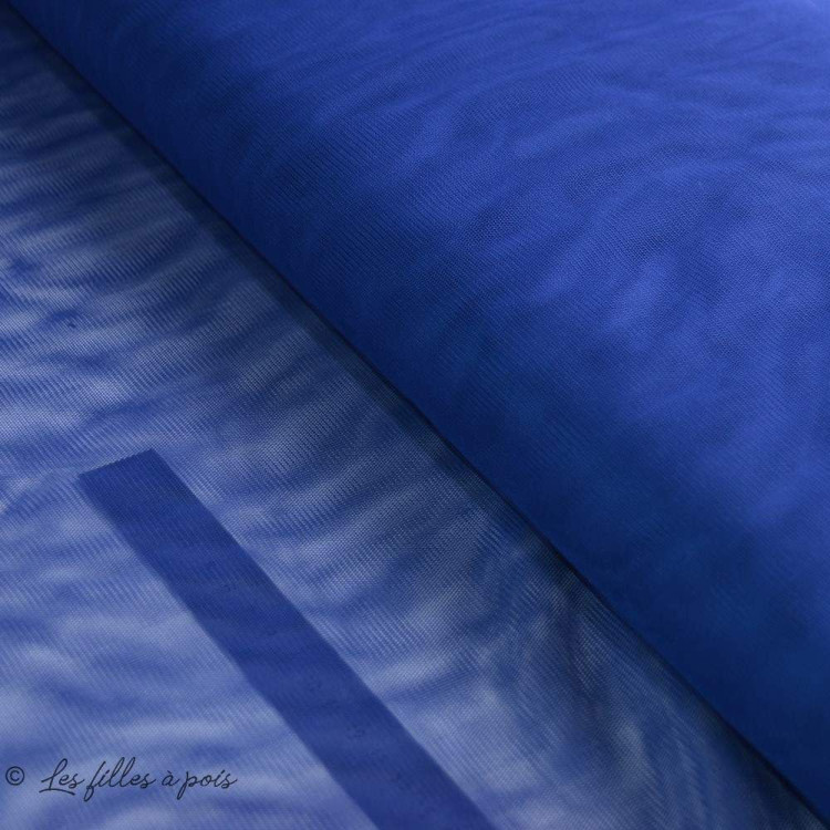 Coupon de tulle souple uni - Bleu cobalt - 250cm Autres marques - Tissus et mercerie - 25