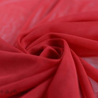 Coupon de tulle souple uni - Rouge - 370cm Autres marques - Tissus et mercerie - 56