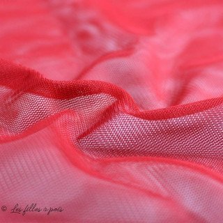 Coupon de tulle souple uni - Rouge - 370cm Autres marques - Tissus et mercerie - 57