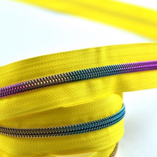 Fermeture eclair au mètre + curseurs argentés - Spiralée rainbow - Nylon Autres marques - Tissus et mercerie - 2