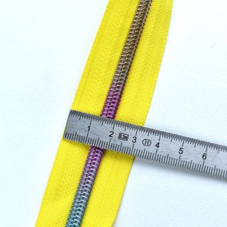 Fermeture eclair au mètre + curseurs argentés - Spiralée rainbow - Nylon Autres marques - Tissus et mercerie - 3