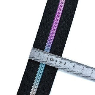 Fermeture eclair au mètre + curseurs argentés - Spiralée rainbow - Nylon Autres marques - Tissus et mercerie - 9