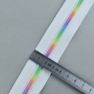 Fermeture eclair au mètre + curseurs argentés - Spiralée rainbow - Nylon Autres marques - Tissus et mercerie - 2