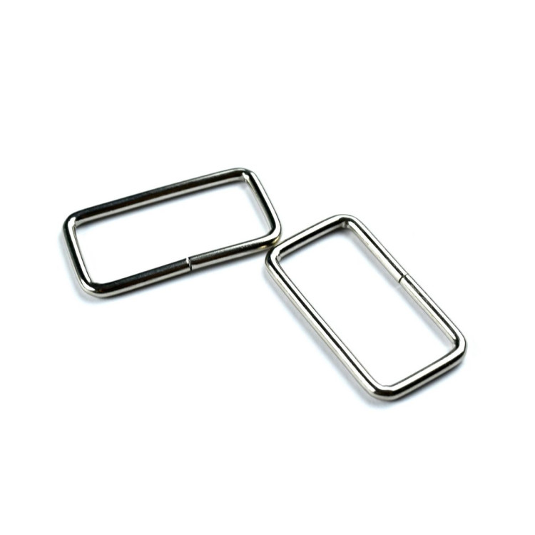 Lazo rectangular para correa - Plata - 20mm, 25mm o 30mm - Lote de 2 Autres marques - Tissus et mercerie - 1