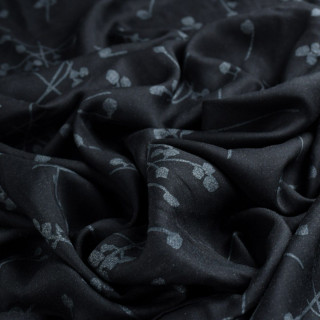 Tissu viscose rayonne motif feuilles "XX Twenty rayon" - Noir - AGF Art Gallery Fabrics ® - Tissus - 4