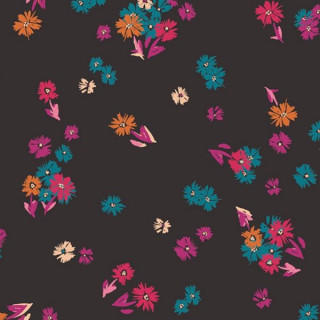 Tissu viscose rayonne motif fleur "The flowers society" - Multicolore - AGF Art Gallery Fabrics ® - Tissus - 6