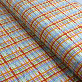 Tissu flanelle de coton motif carreaux "Plaid" - Multicolore - AGF Art Gallery Fabrics ® - Tissus - 1