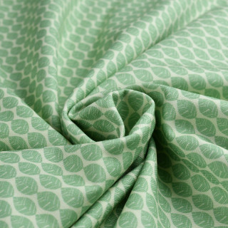 Tissu coton canvas motif feuille "Amour vert" - Vert et écru - Monaluna Autres marques - Tissus et mercerie - 2