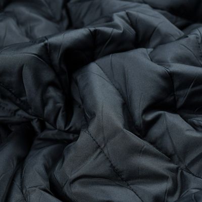 Tissu polyester imperméable matelassé noir