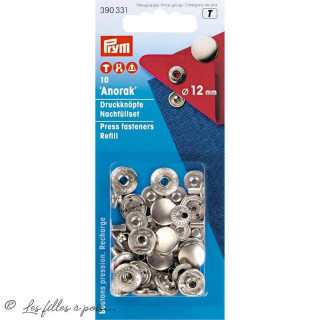 Recambio de botón de presión sin herramientas para anorak - 12mm - Plata - Prym ® (español) Prym ® - Mercerie - 1