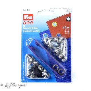 Ilhós de engaste com ferramentas de engaste - Redondo - 5mm - Prym® (Prym®) Prym ® - Mercerie - 1