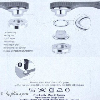 Oeillets à sertir avec outils de pose - Rond - 5mm - Prym ® Prym ® - Mercerie - 12