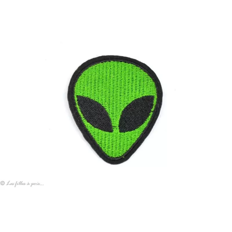 Patch Ecusson Thermocollant Soucoupe volante ovni 5,50 x 8 cm