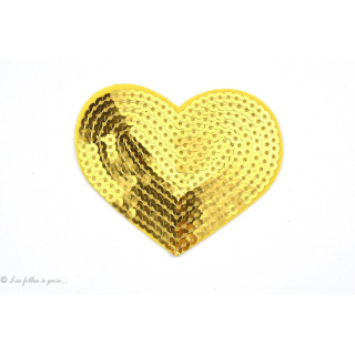 Ecusson sequin coeur - Thermocollant Autres marques - Tissus et mercerie - 1