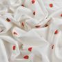Tissu voile de popeline motif fraise - Blanc et rouge Autres marques - Tissus et mercerie - 3
