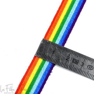 Biais élastique pré-plié motif arc-en-ciel "LGBT"- Multicolore Autres marques - Tissus et mercerie - 2