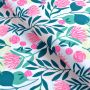 Tissu lycra motif fleurs collection "Anna" - Blanc, rose et vert - Les Filles à Pois - UV50+ Les Filles à Pois - Design ® - Merc