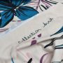 Tissu jersey viscose motif fleurs colllection "Anna" - Crème, pétrole et figue givrée - Les filles à Pois Autres marques - Tissu