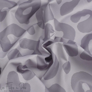 Coupon de tissu imperméable motif léopard "Angels" - Tons figue givrée - 80cm -  Les Filles à Pois Les Filles à Pois - Design ® 