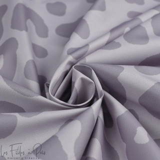 Coupon de tissu imperméable motif léopard "Angels" - Tons figue givrée - 80cm -  Les Filles à Pois Les Filles à Pois - Design ® 