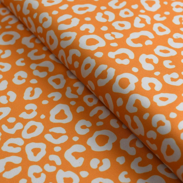 Tissu lycra motif fleurs collection "Contrastes" - Orange et écru - Les Filles à Pois - UV50+ Les Filles à Pois - Design ® - Mer