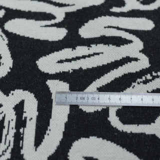 Tissu jacquard "Signature" motif zig-zag - Noir et blanc Autres marques - Tissus et mercerie - 3