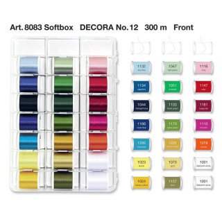 Assortiment de 12 Cônes de fil Aerolock n°125 pour surjeteuse multicolores 8097 - Madeira ® - 1200m Madeira ® - Fils à broder, à