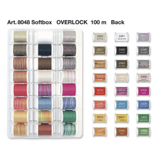 Assortiment de 12 Cônes de fil Aerolock n°125 pour surjeteuse multicolores 8097 - Madeira ® - 1200m Madeira ® - Fils à broder, à