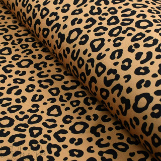 Rizo con estampado de leopardo "Contrastes" - Camel y negro - Les Filles à Pois Les Filles à Pois - Design ® - Mercerie et Tissu