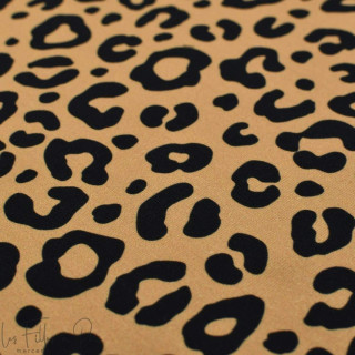 Rizo con estampado de leopardo "Contrastes" - Camel y negro - Les Filles à Pois Les Filles à Pois - Design ® - Mercerie et Tissu