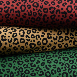 Rizo con estampado de leopardo "Contrastes" - Camel y negro - Les Filles à Pois Les Filles à Pois - Design ® - Mercerie et Tissu