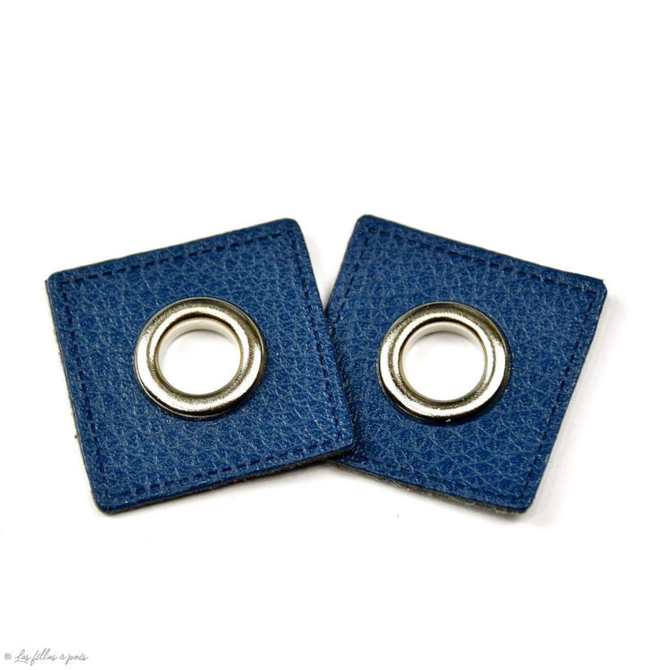 Oeillet simili cuir de couture carré - Argenté - Lot de 2 - 8mm Autres marques - Tissus et mercerie - 31