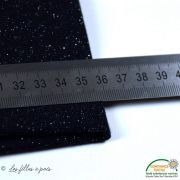 Bord côte jersey tubulaire paillette - Noir - 25cm - Oeko-Tex ® Autres marques - 5